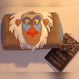 LOUNGEFLY AND DISNEY THE LION KING RAFIKI WALLET NWT